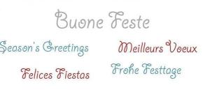 scritta buone feste